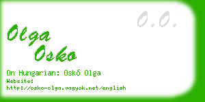 olga osko business card
